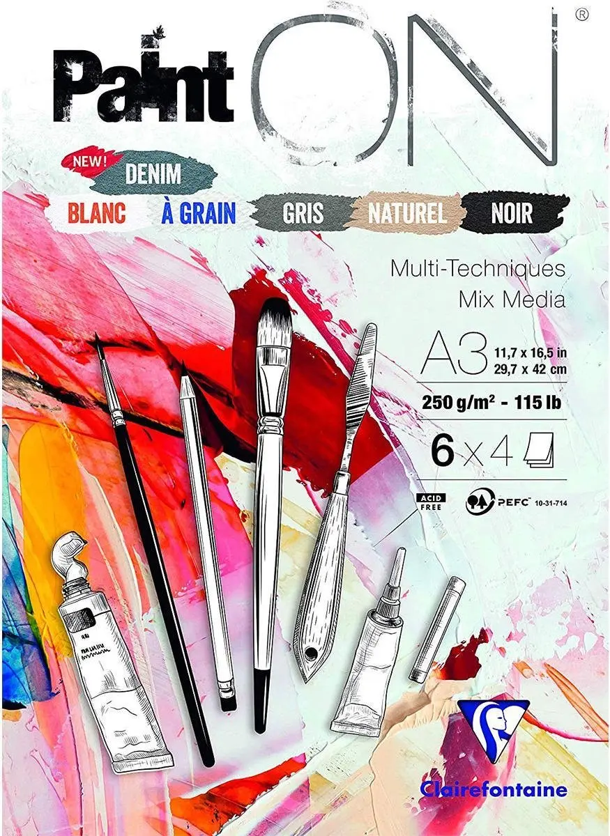 Clairefontaine Paint-ON A3 Blok 24 Vel