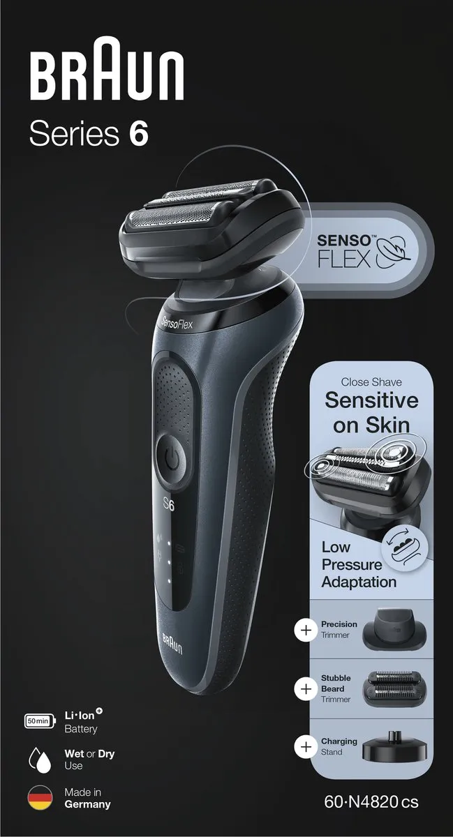 Braun Series 6 60-N4820cs Elektrisch Scheerapparaat - Grijs