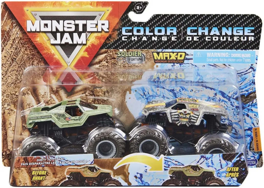 Spin Master Monster Jam Shaker vs. Max D 1:64 Khaki