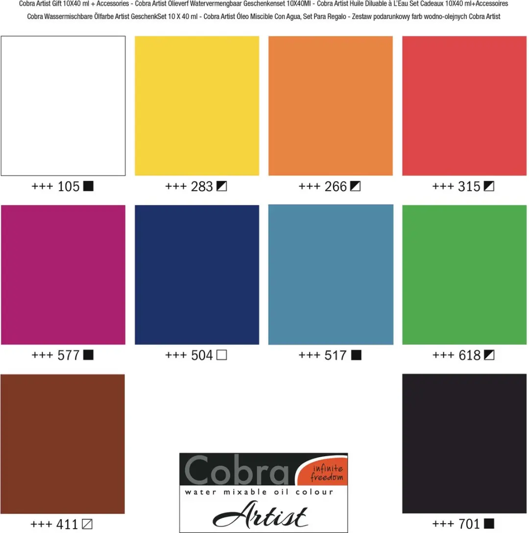 Cobra Artist Olieverf 10x40ml Geschenkset - Assorti