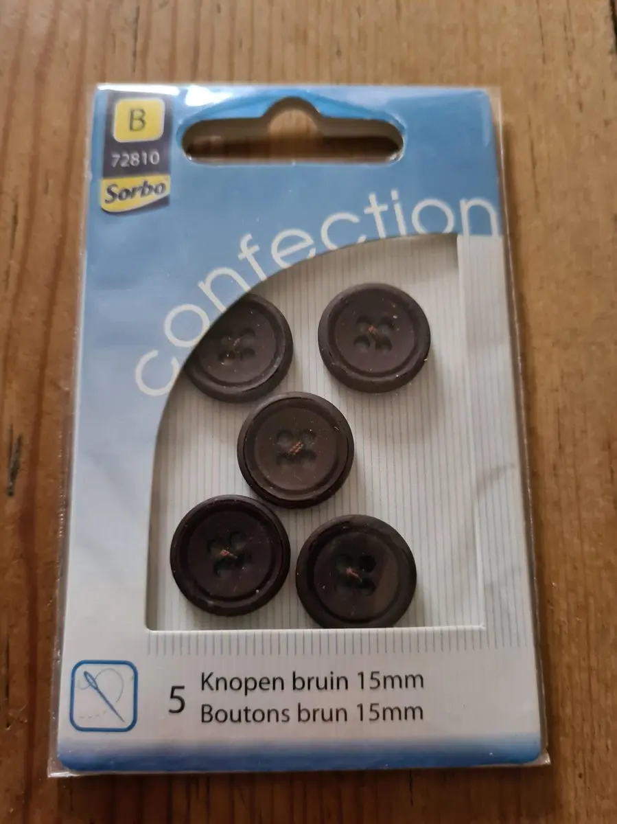 Sorbo 5 Knopen 15mm