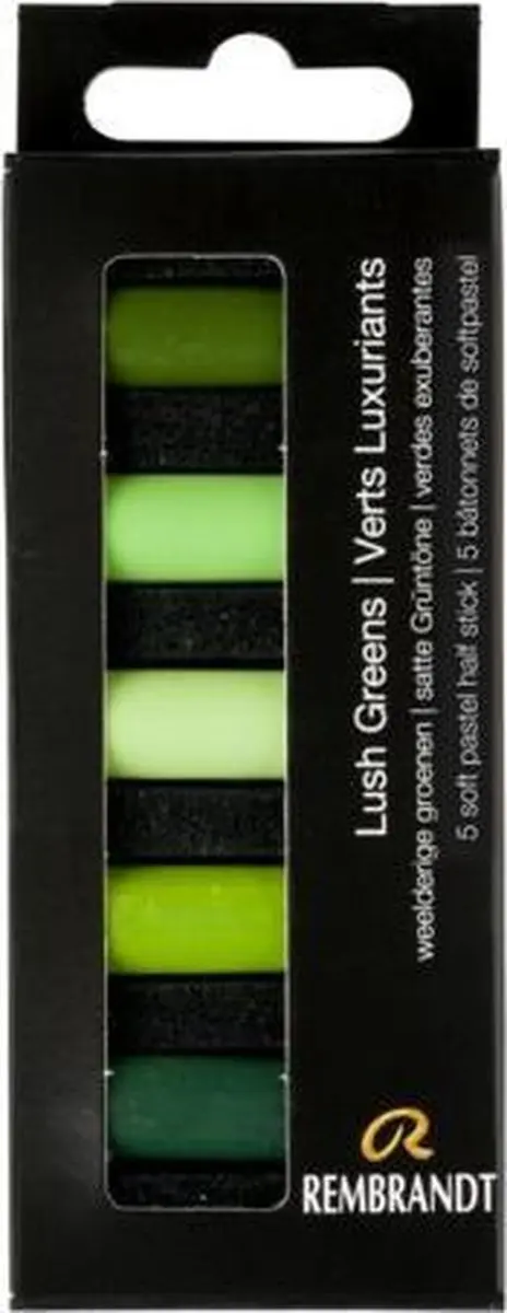 Rembrandt Softpastel Half 5 - Weelderige groenen - 5 Stuks