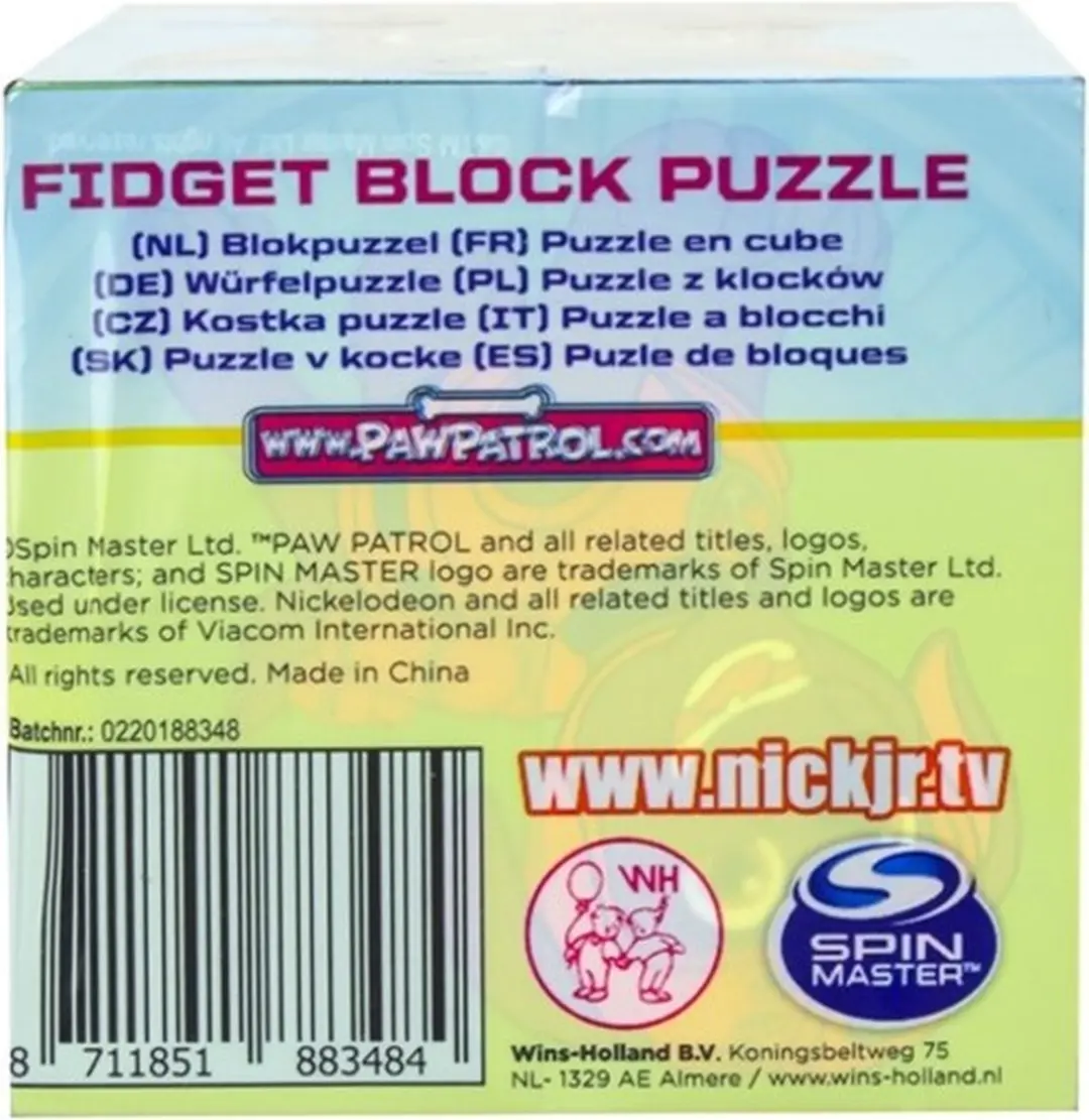 PAW Patrol Fidget Block Puzzle - Multi