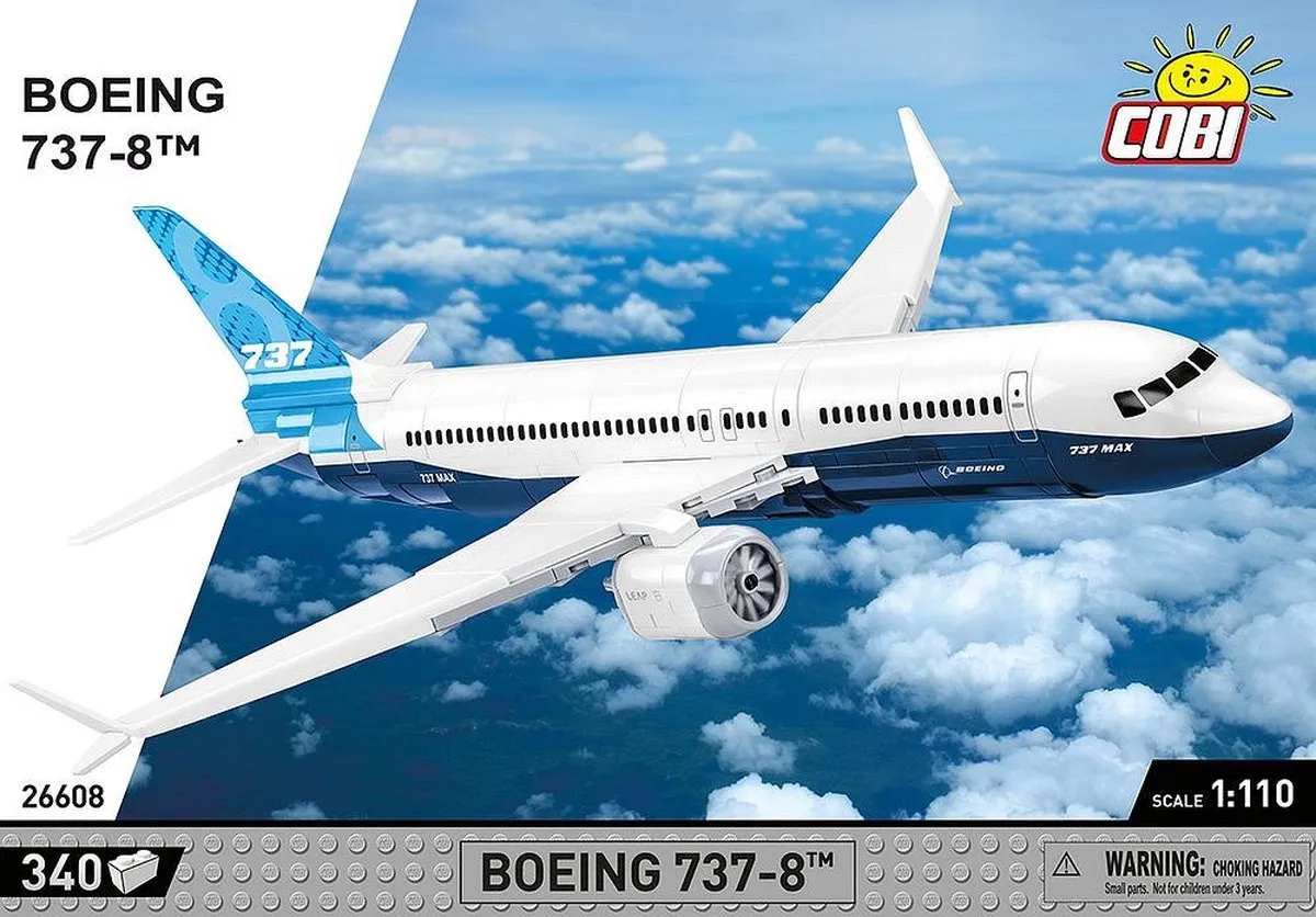 Cobi Boeing 737-8 Bouwpakket - 340 Stukken - Meerkleurig