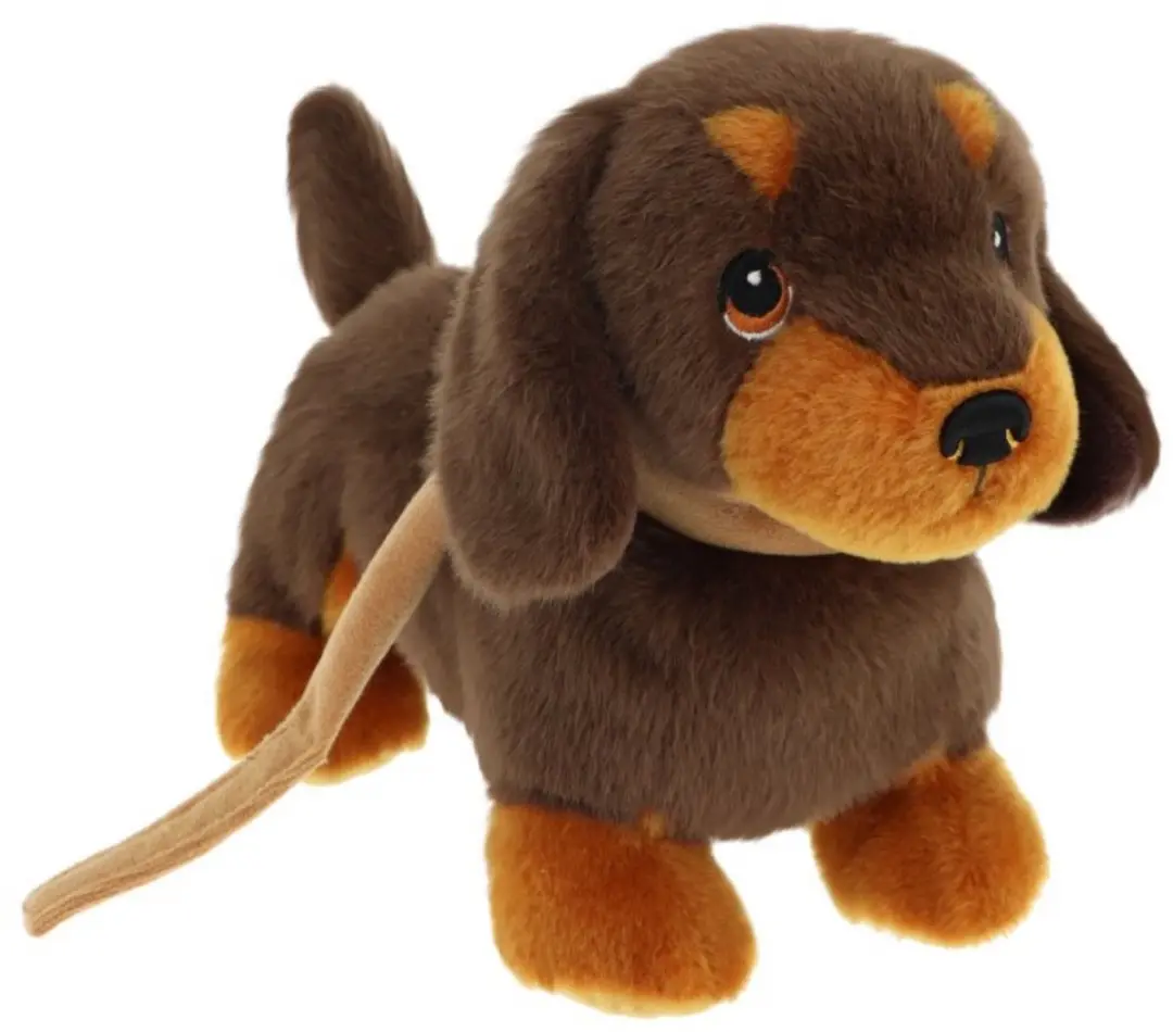 Keel Toys Puppy Love Teckel Knuffel - 23 cm - Bruin