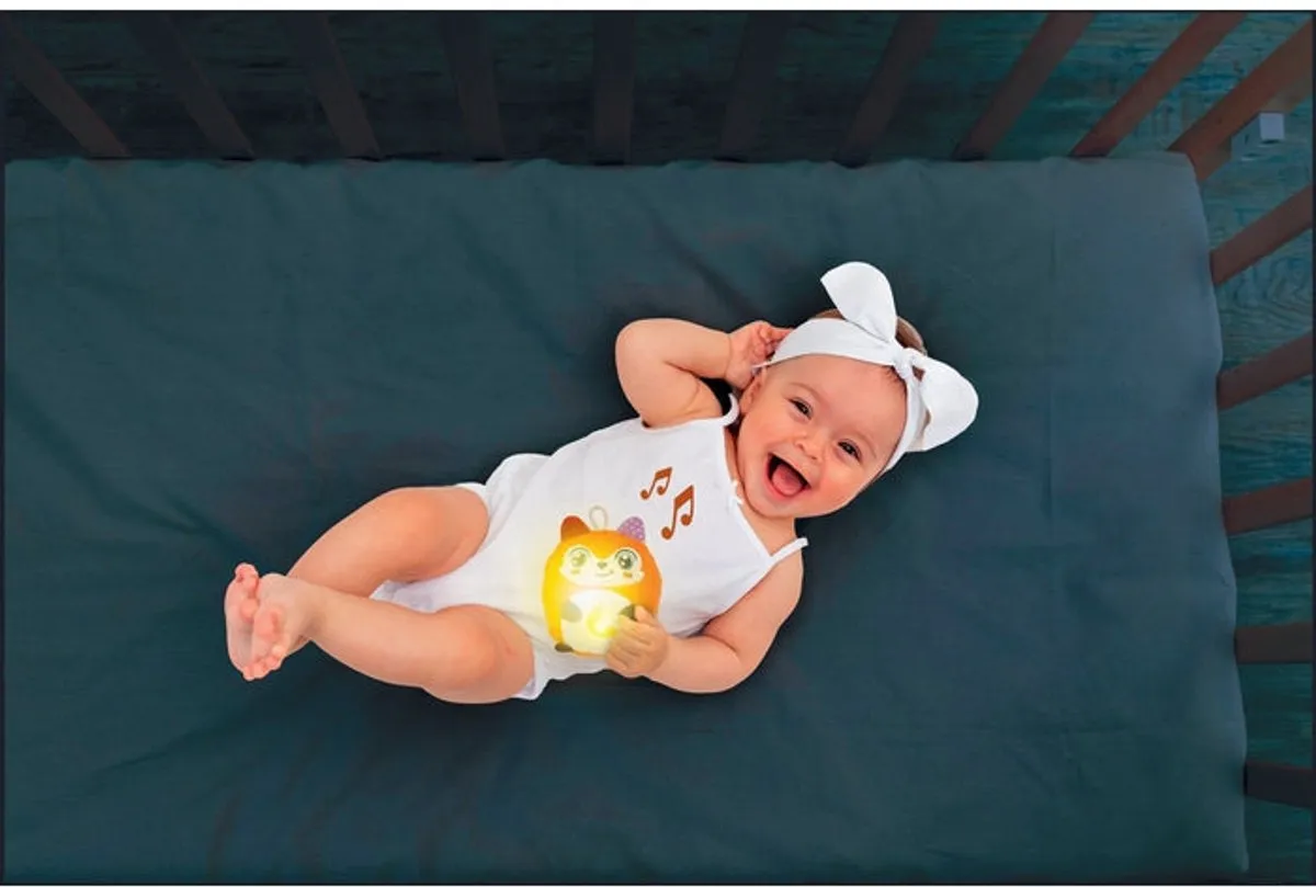 Clementoni Twinkle Twinkle Babyknuffel Nachtlampje - Klein Vosje - Oranje
