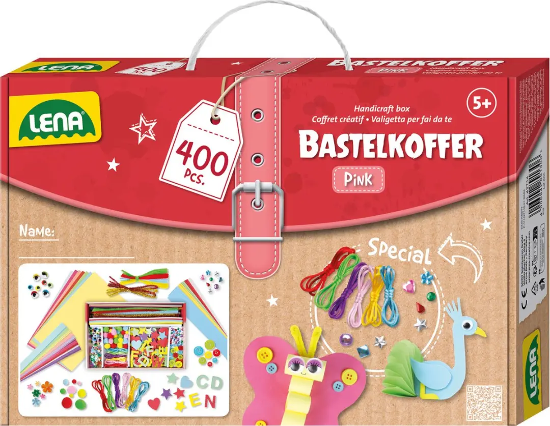 Lena Creatief Knutselkoffer Roze - 400 Onderdelen