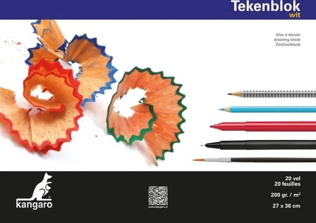 Kangaro K-5550 Tekenblok A4 Wit