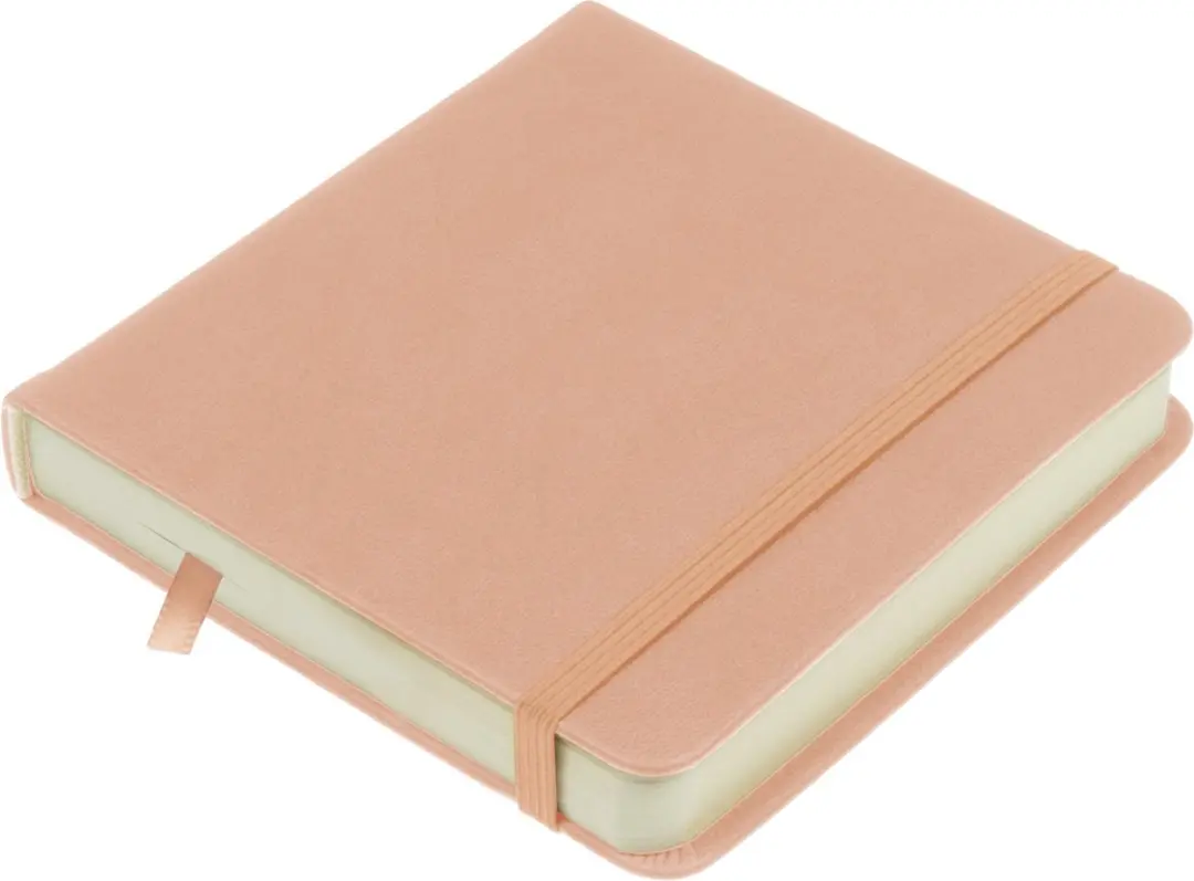 Kangaro Schetsboek 12x12cm Oudroze - PU Hardcover met Elastiek