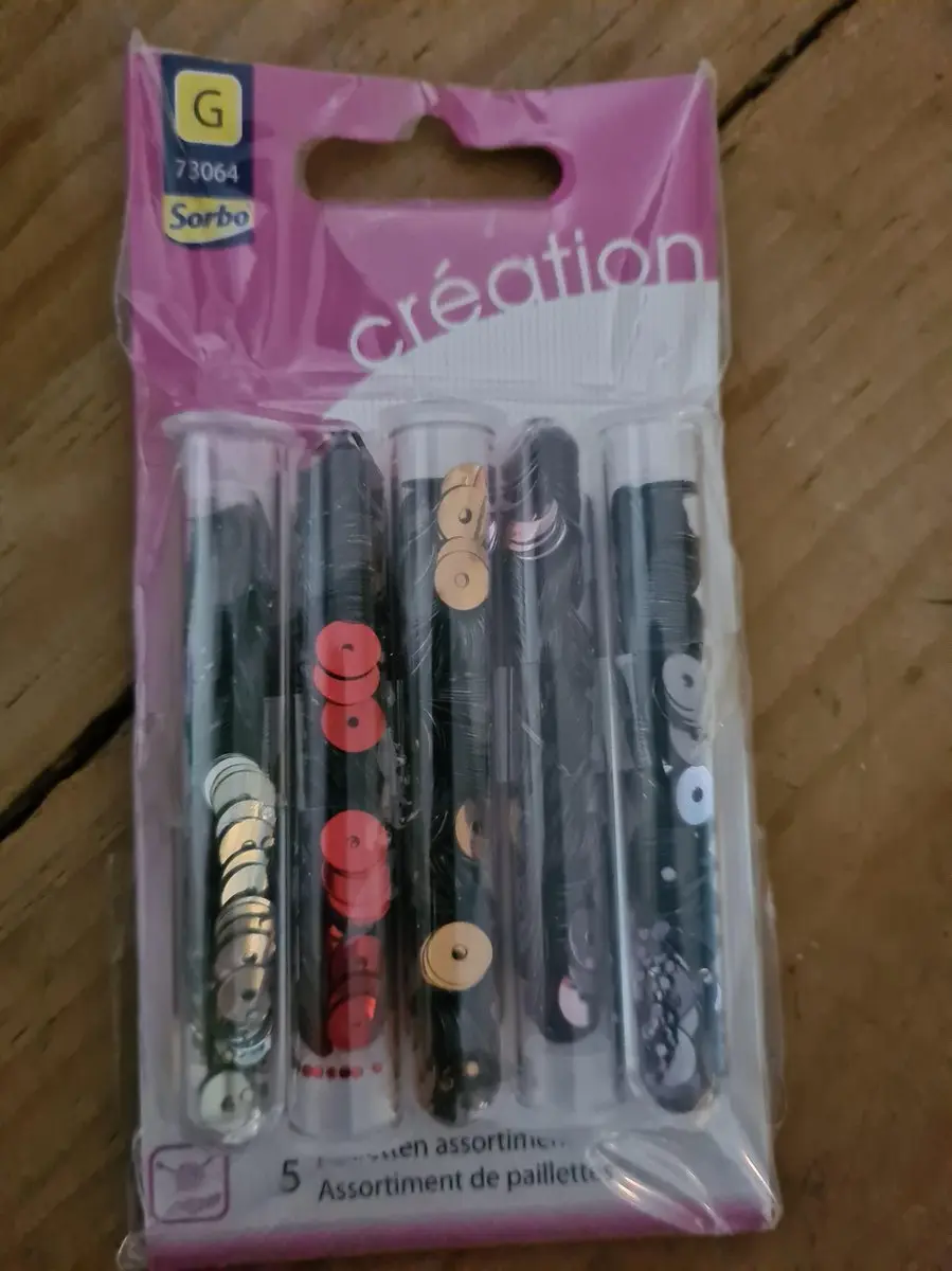 Sorbo Pailetten Assortiment - 5 Tubes Gemengde Kleuren