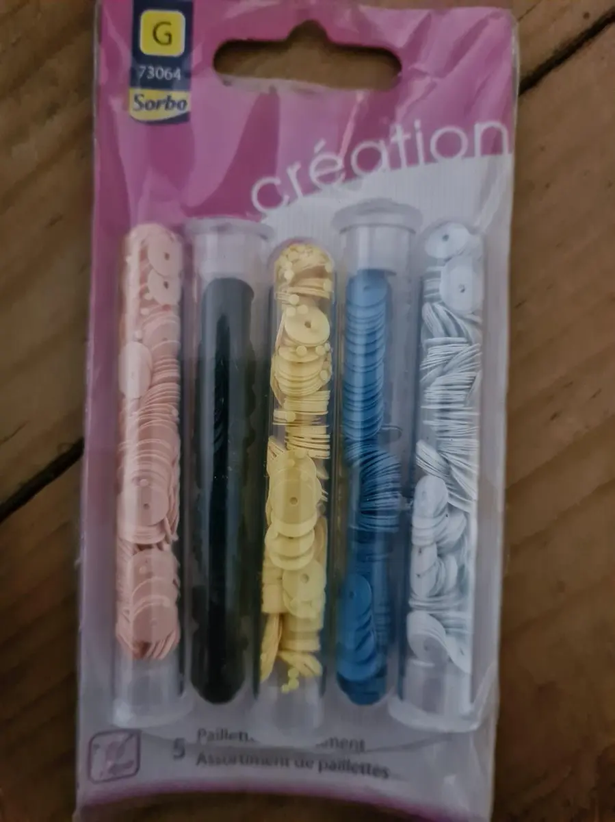 Sorbo Pailetten Assortiment - 5 Tubes Gemengde Kleuren