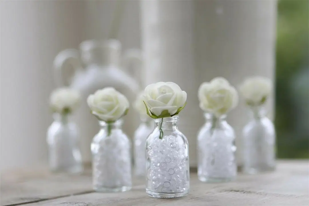 Ideas4seasons Rozen DIY Decoratie - 42 Stuks 9x3cm - Crème