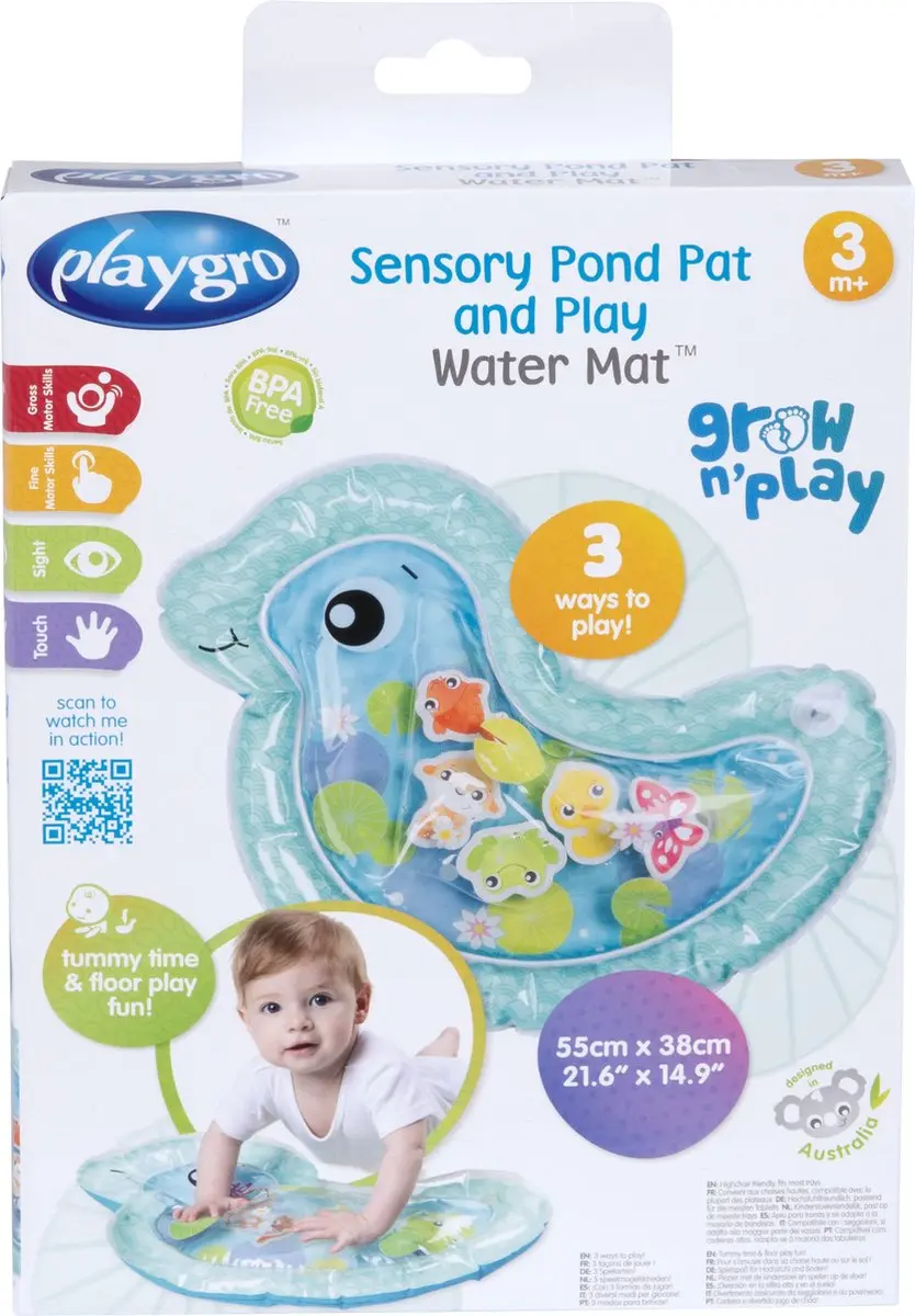 Playgro Sensory Pond Pat and Play Waterspeelgoed - Blauw - afbeelding 6 van 6