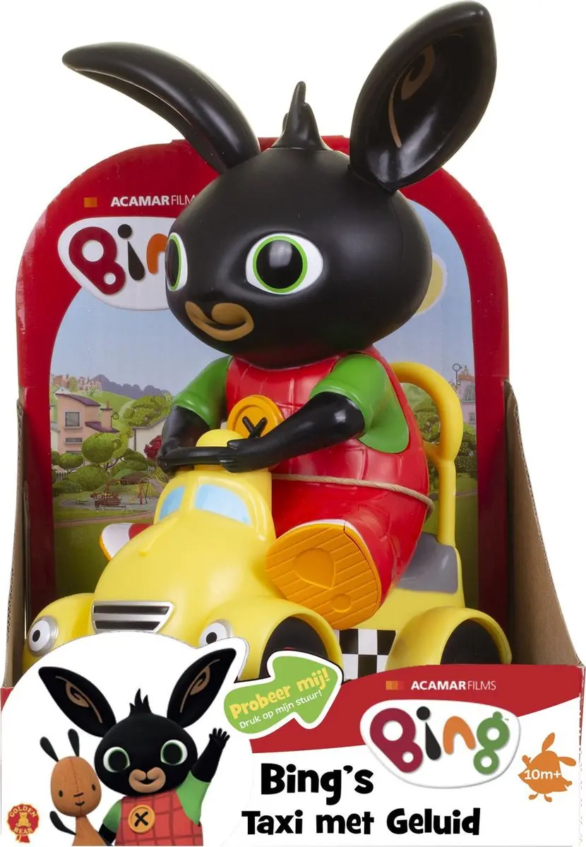 Bing Taxi met Toeter BI3543 - Multikleur