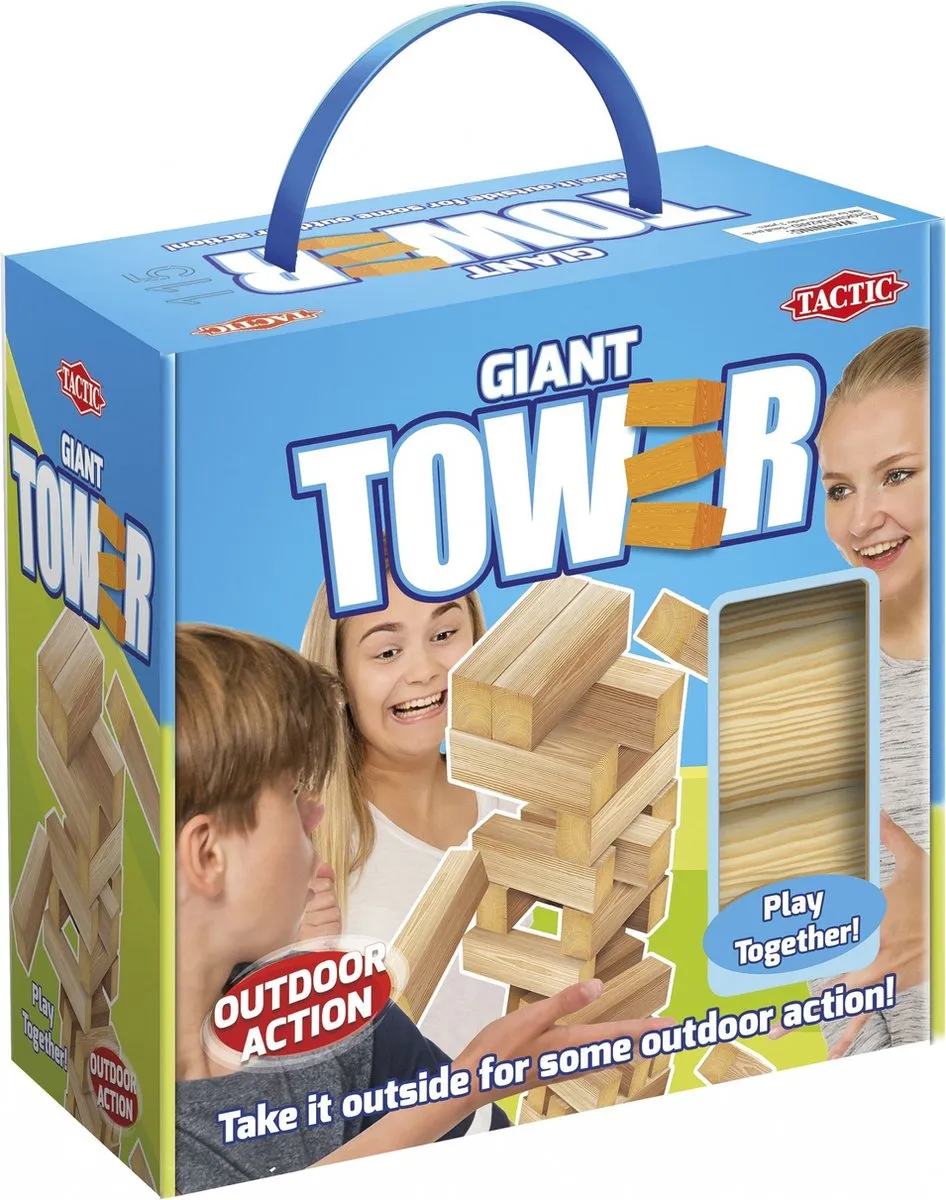 Tactic XL Tower - 30 Houten Blokken - 6 Spelers