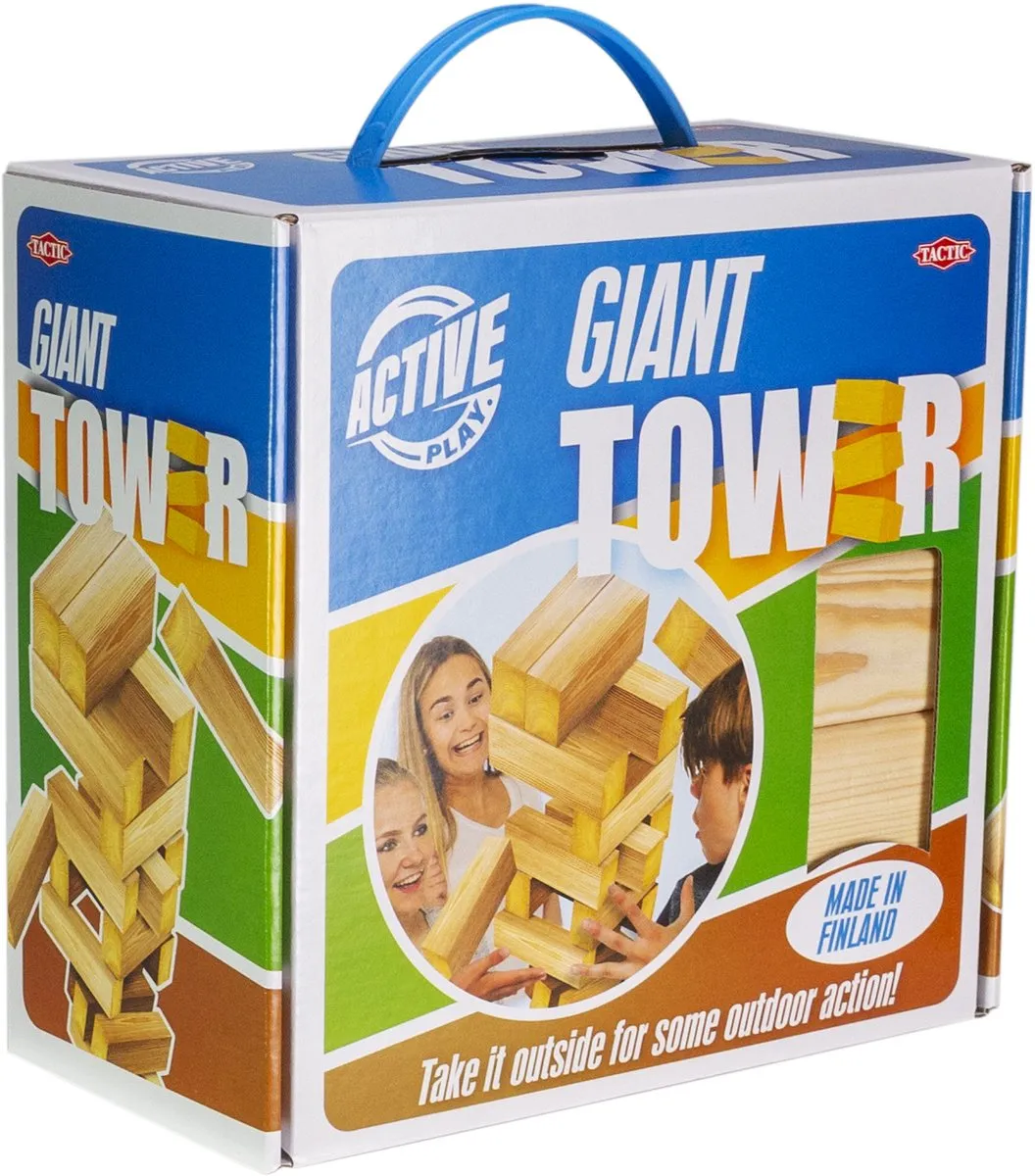 Tactic XL Tower - 30 Houten Blokken - 6 Spelers