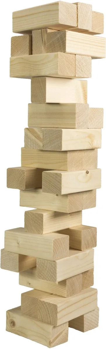 Tactic XL Tower - 30 Houten Blokken - 6 Spelers