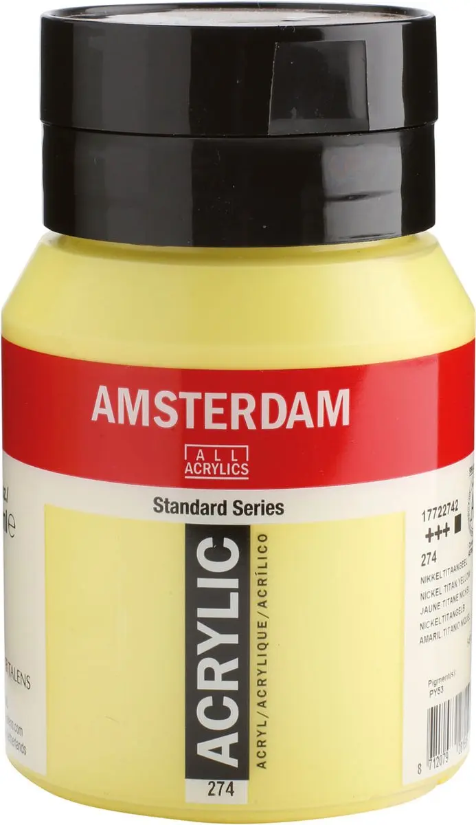Amsterdam Standard Acrylverf 500ml - Nikkeltitaangeel