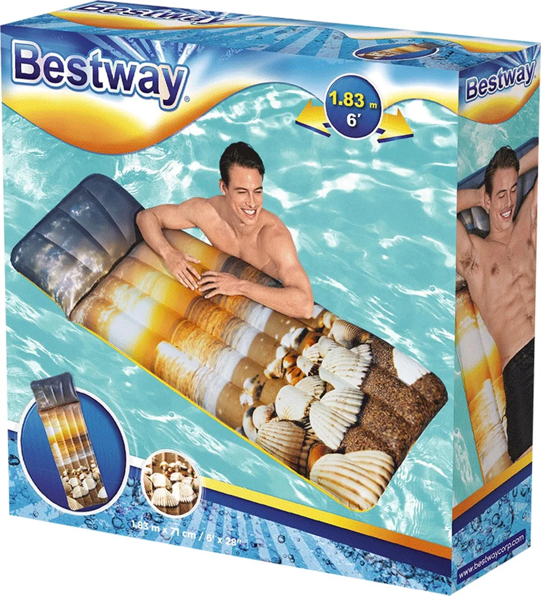 Bestway Seagull's View Luchtbed 183cm - Roze