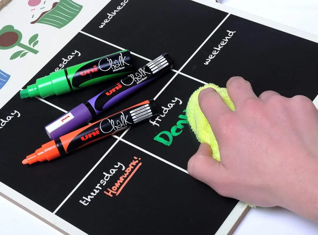 uni-ball Chalk PWE-5M Witte Krijtmarkers - 4 Stuks