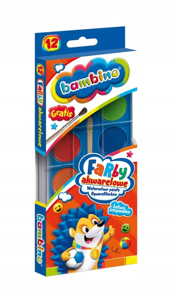 Bambino Aquarelverf Grote Tabletten - 12 Kleuren