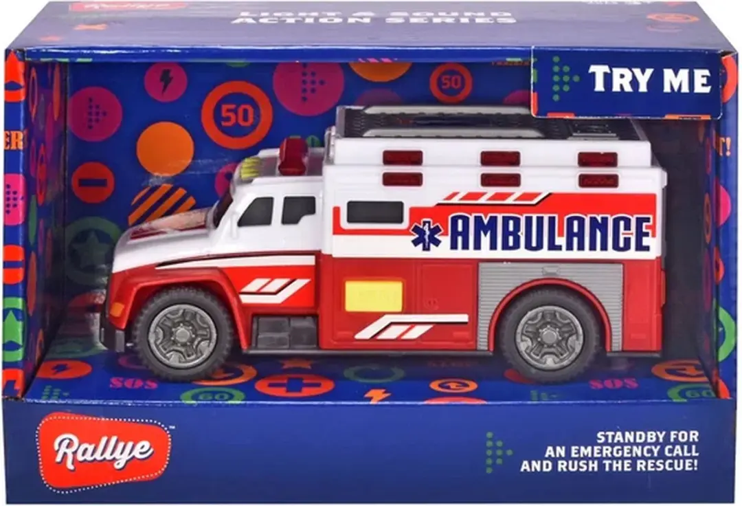 Dickie Toys Ambulance 203302013 - Licht & Geluid - 15cm - afbeelding 6 van 6