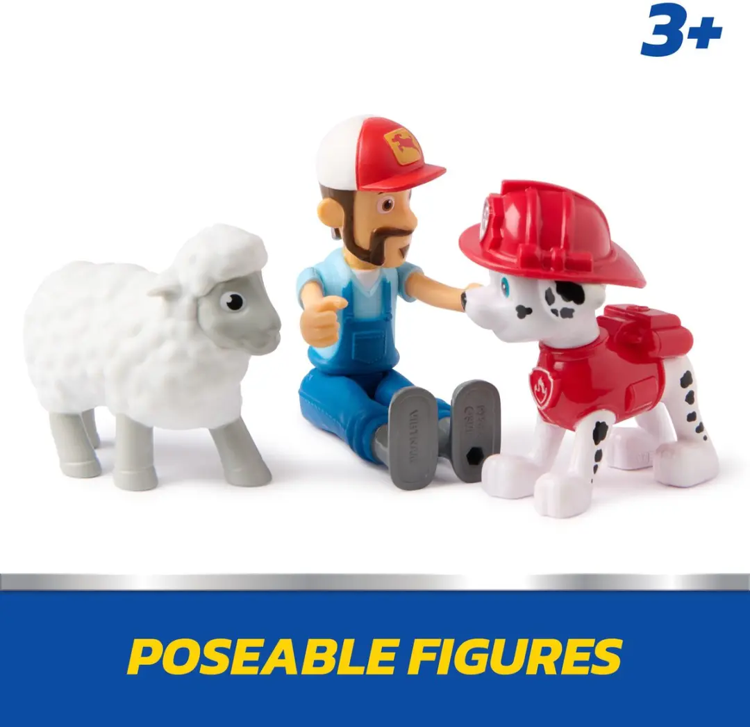 PAW Patrol Speelfigurenset Marshall Boer Al Schaap - 3 Stuks - afbeelding 6 van 6