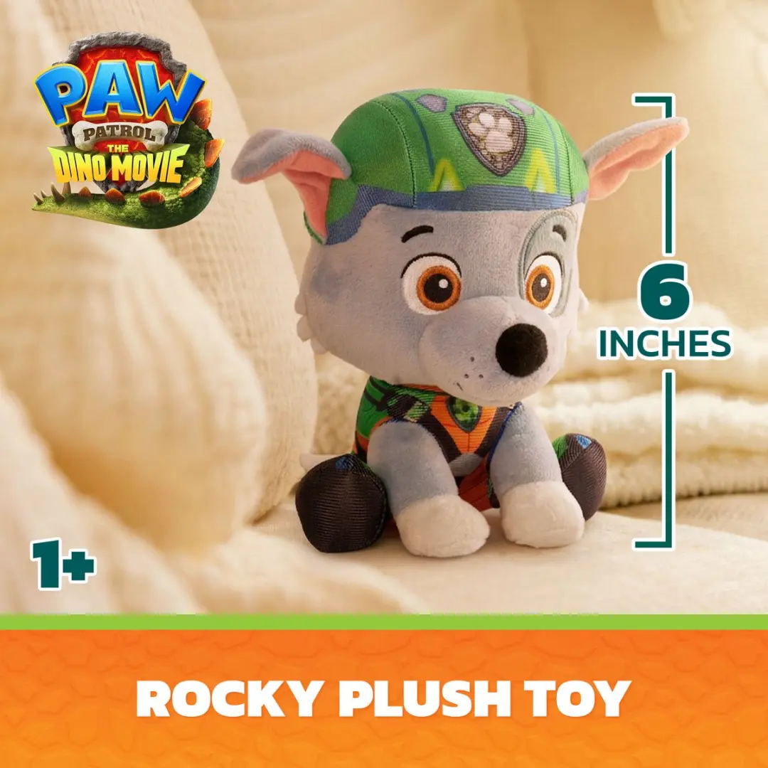 PAW Patrol Rocky Dino Knuffel 15cm - Meerkleurig - afbeelding 6 van 6