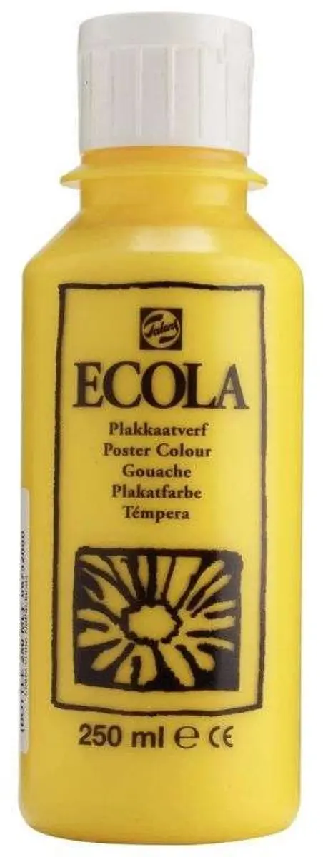 Ecola Plakkaatverf Geel 250ml