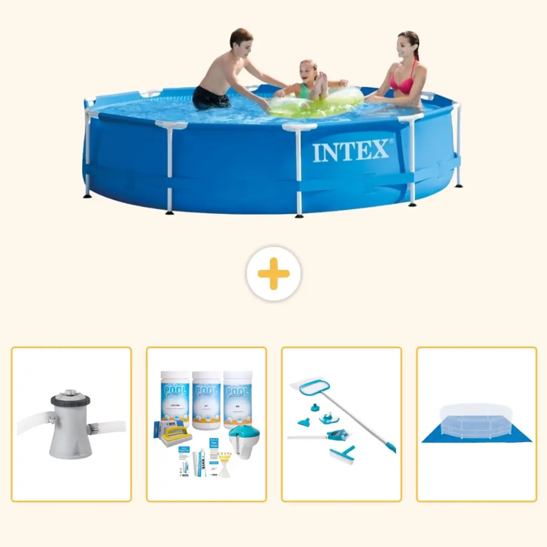 Intex 28202GN-Blauw Rond Frame Zwembad 305x76cm