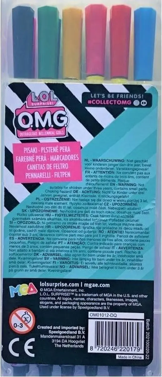 LOL Surprise! Viltstiften - 12 Kleuren - Multikleur