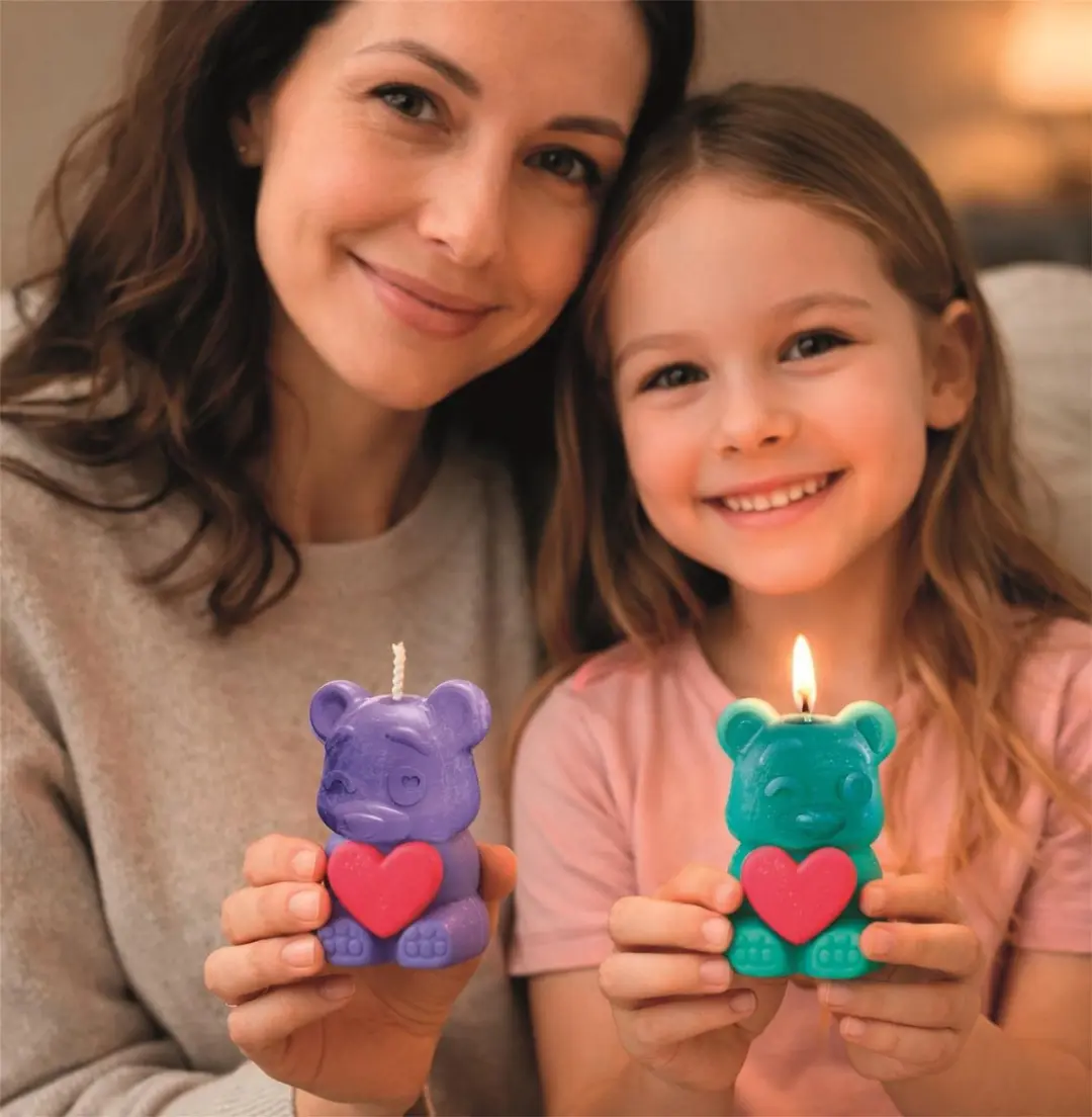 Clementoni Create Your Candles Love Bear Knutselpakket - Paars