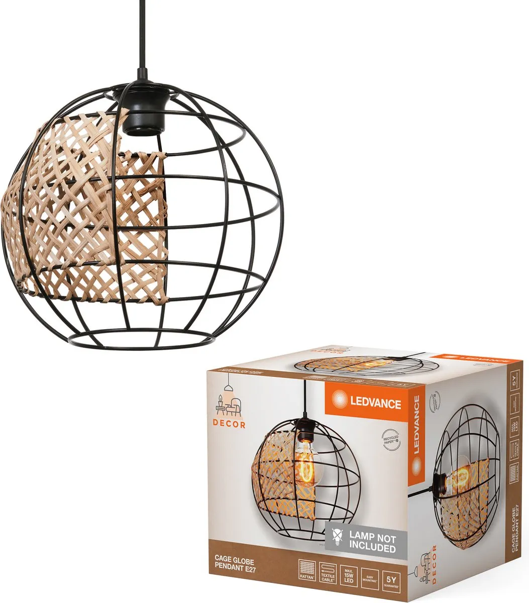 LEDVANCE Decor Cage Globe Hanglamp E27