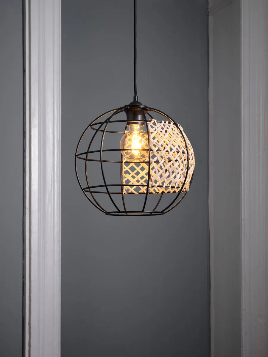 LEDVANCE Decor Cage Globe Hanglamp E27 - Zwart/Bruin - Ø30cm