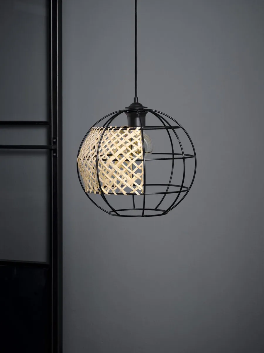 LEDVANCE Decor Cage Globe Hanglamp E27 - Zwart/Bruin - Ø30cm