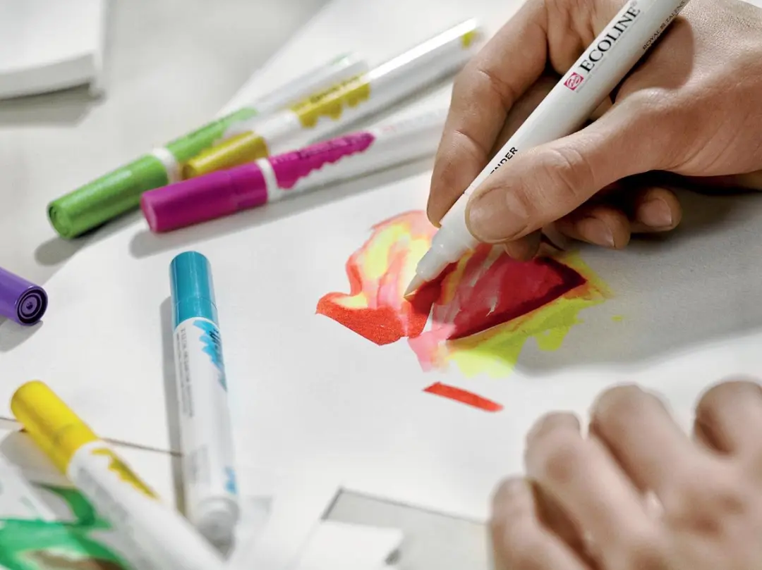 Ecoline Brush Pen Set - 5 Stuks Assorti