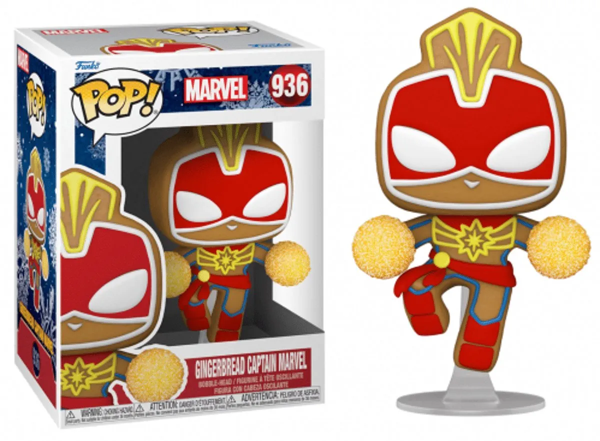 Funko Marvel POP! Holiday Captain Marvel Verzamelfiguur 9cm - Multicolours