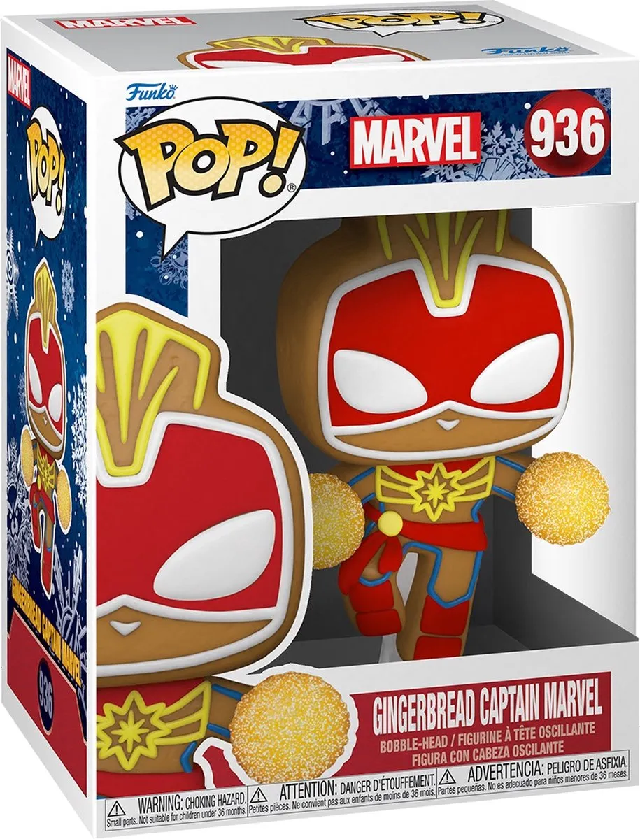 Funko Marvel POP! Holiday Captain Marvel Verzamelfiguur 9cm - Multicolours