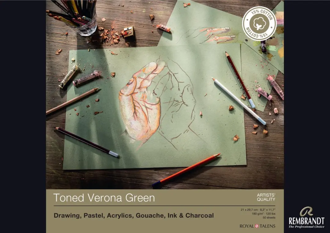 Rembrandt Tekenpapier Verona Green A4