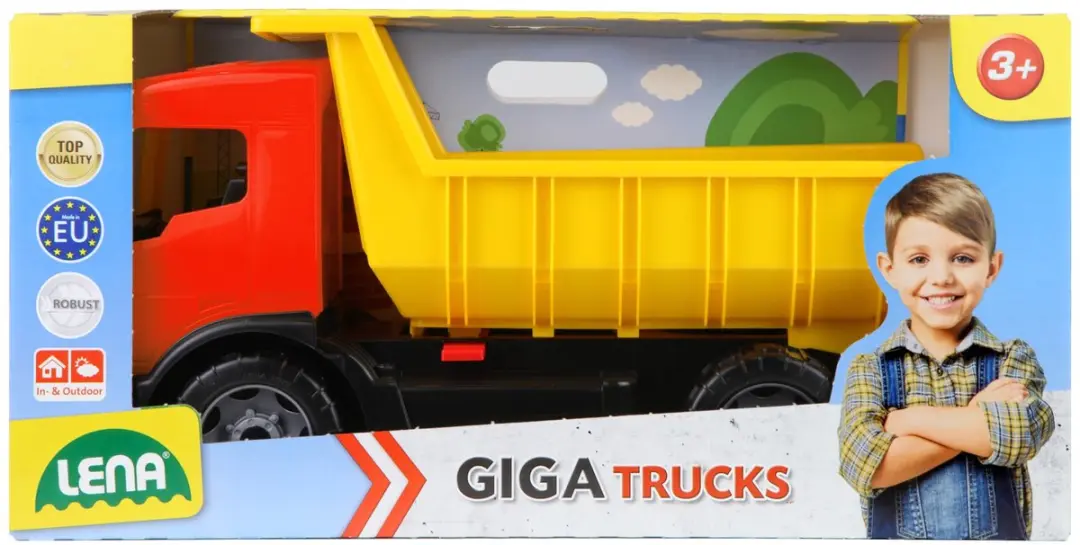 Lena Powerful Giants Kipwagen 2160 - Rood/Geel