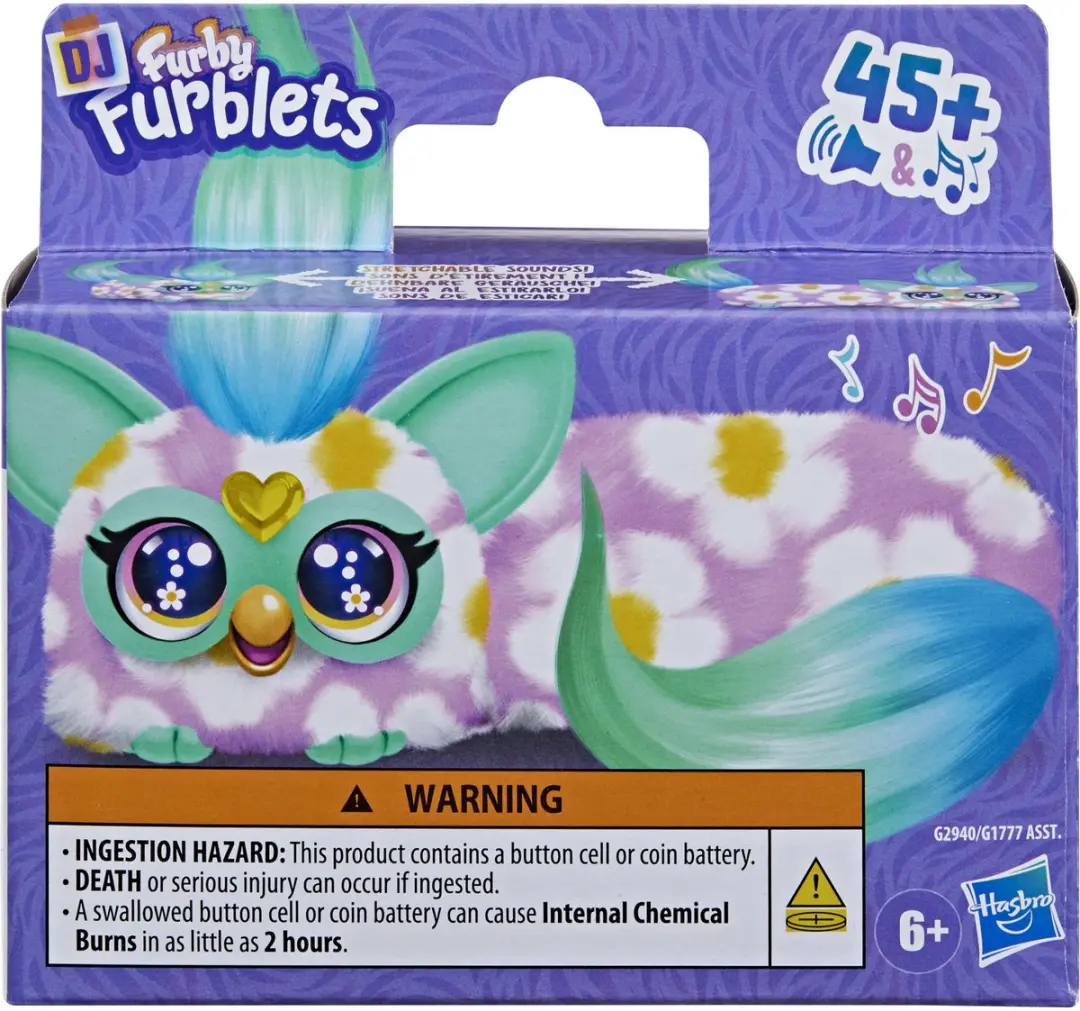 Hasbro Furby DJ Furblets Flower-Ella - 3 Batterijen - afbeelding 6 van 6