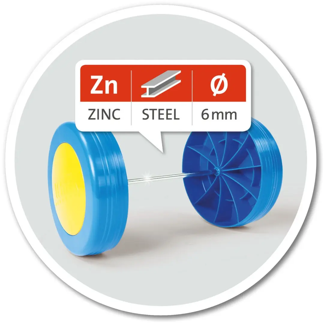 Lena Loopfiets SM07168 - 4 Wielen 13cm - Blauw/Zwart