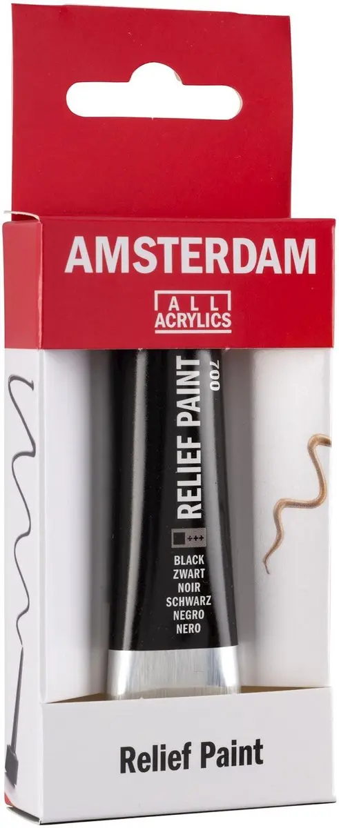 Talens Relief Paint Amsterdam Zwart 20ml