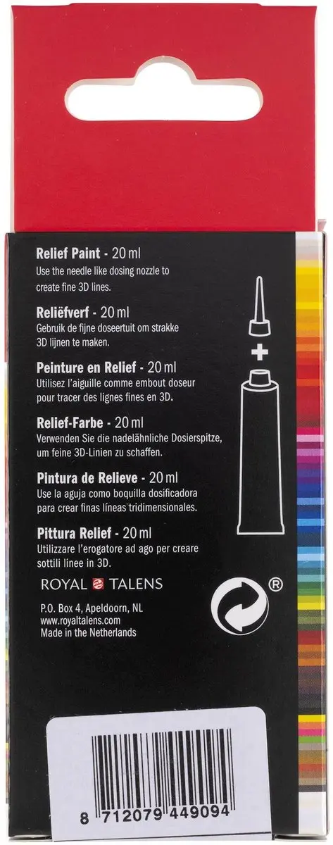 Talens Relief Paint Amsterdam Zwart 20ml