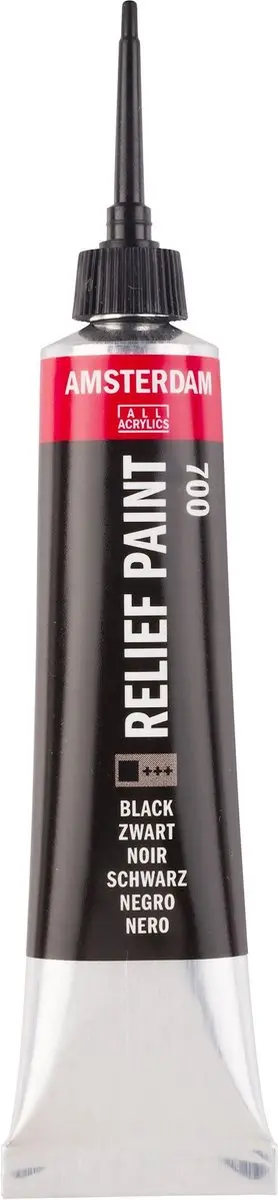 Talens Relief Paint Amsterdam Zwart 20ml