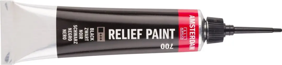 Talens Relief Paint Amsterdam Zwart 20ml - afbeelding 6 van 6