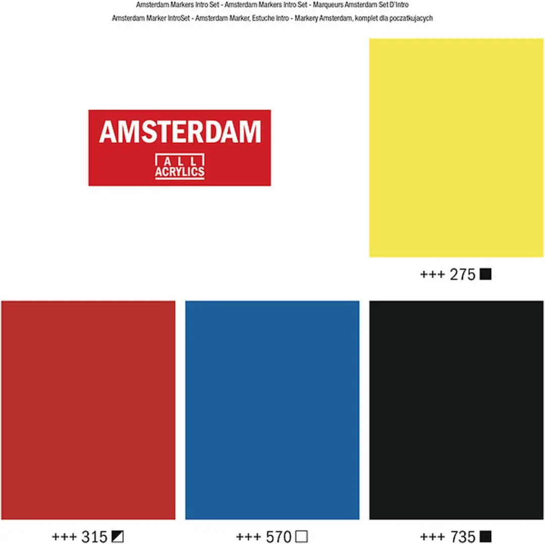 Amsterdam Acrylmarker Introset - 4 Kleuren Assorti