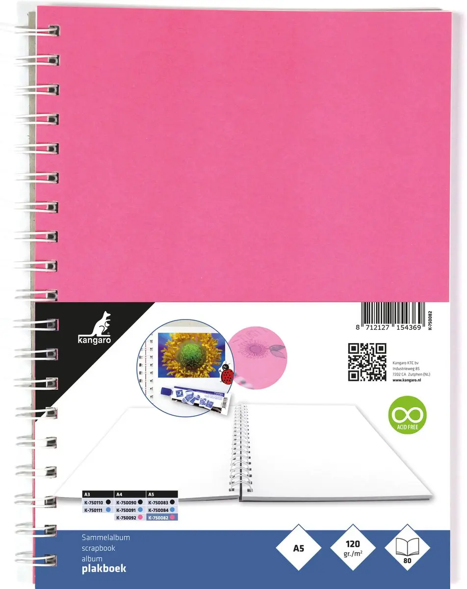 Kangaro Plakboek A5+ Roze
