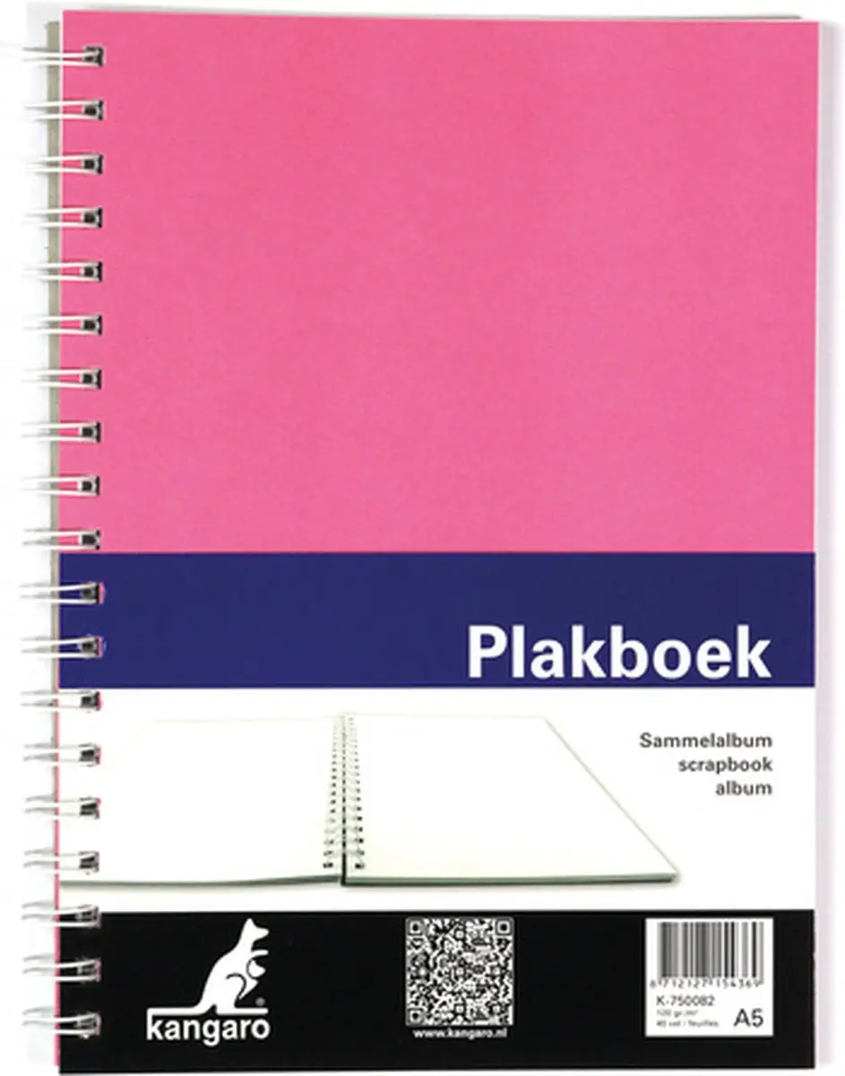 Kangaro Plakboek A5+ Roze - 80 Pagina's 120gr - afbeelding 6 van 6