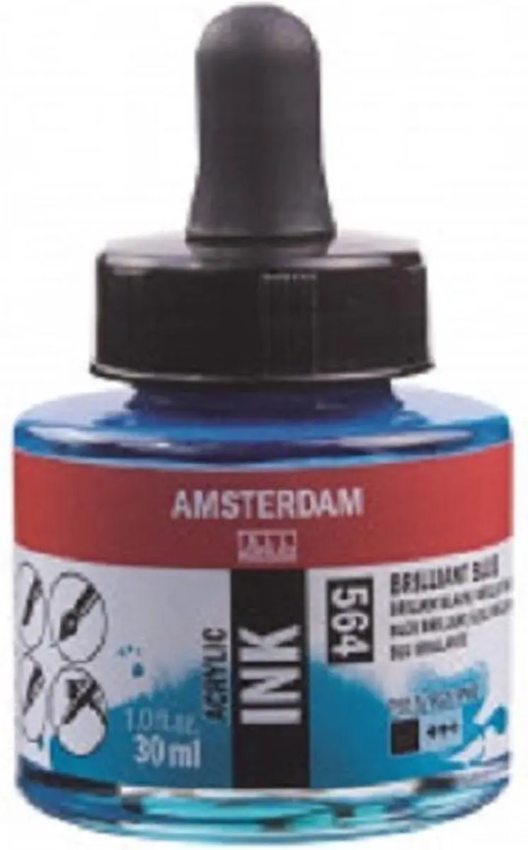 Amsterdam Acrylic Ink 30ml - Briljantblauw